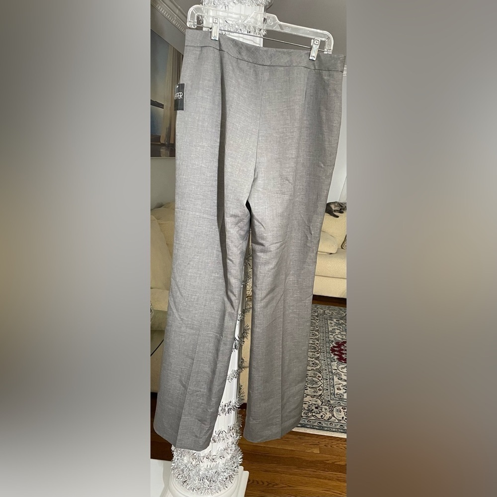 Kasper women’s gray straight leg size 8 dress pants, trousers - Picture 2 of 7